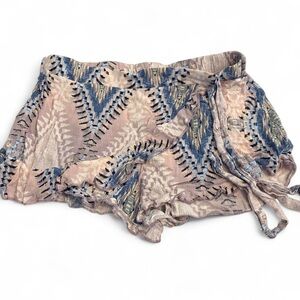 Fashion Nova High Waist BoHo Shorts - Pink and Blue